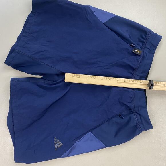 Adidas Cordura Shorts Mens Medium Blue Athletic Outdoor Running Zip Pocket - Picture 7 of 15